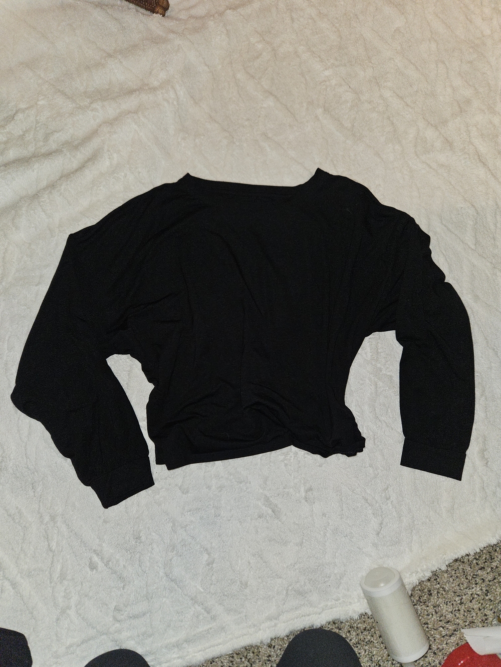 Old Navy Black Women's Scoop Neck Long Sleeve Sweater